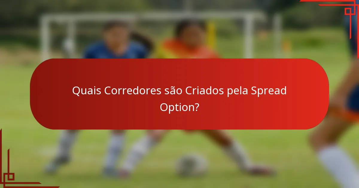 Quais Corredores são Criados pela Spread Option?